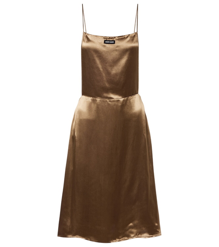 Photo: Miu Miu Open-back satin minidress