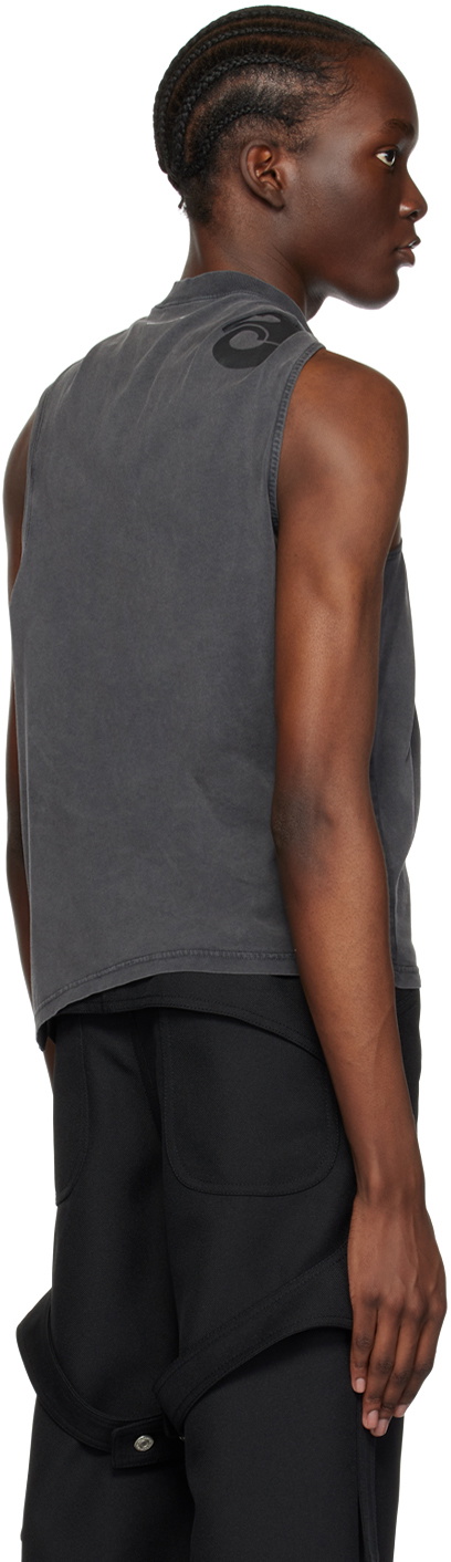 【関税&送料込】Courreges Top Grey Courrèges Gray Twist Tank Top Courreges