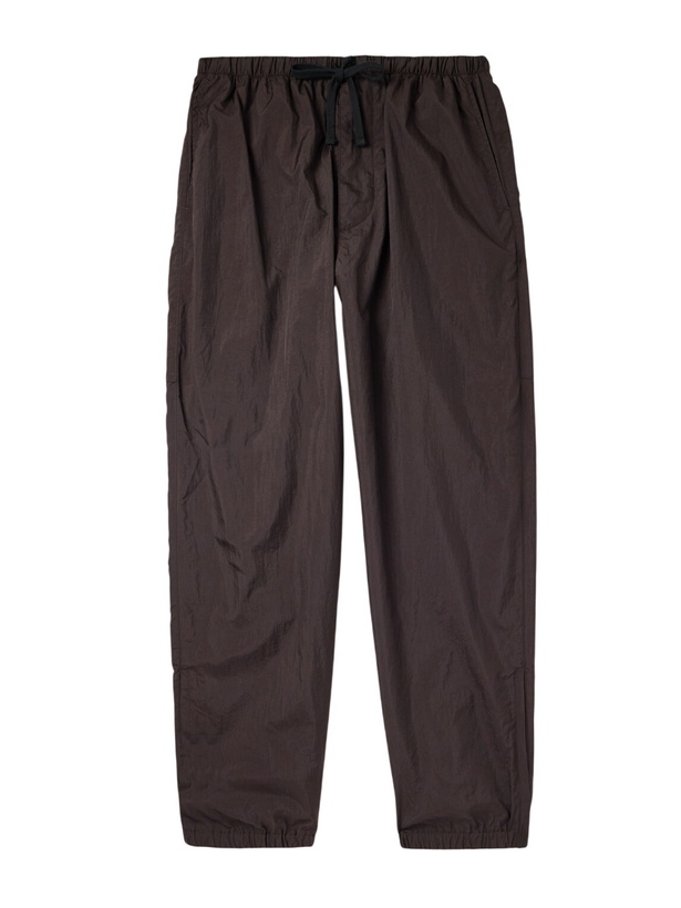 Photo: Kaptain Sunshine - Tapered Crinkled-Shell Trousers - Brown