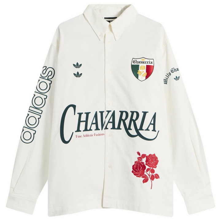 Photo: Adidas x Willy Chavarria Button Up Shirt in Off White