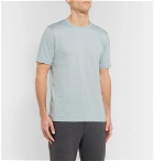 Dunhill - Logo-Embroidered Cotton-Jersey T-Shirt - Light blue