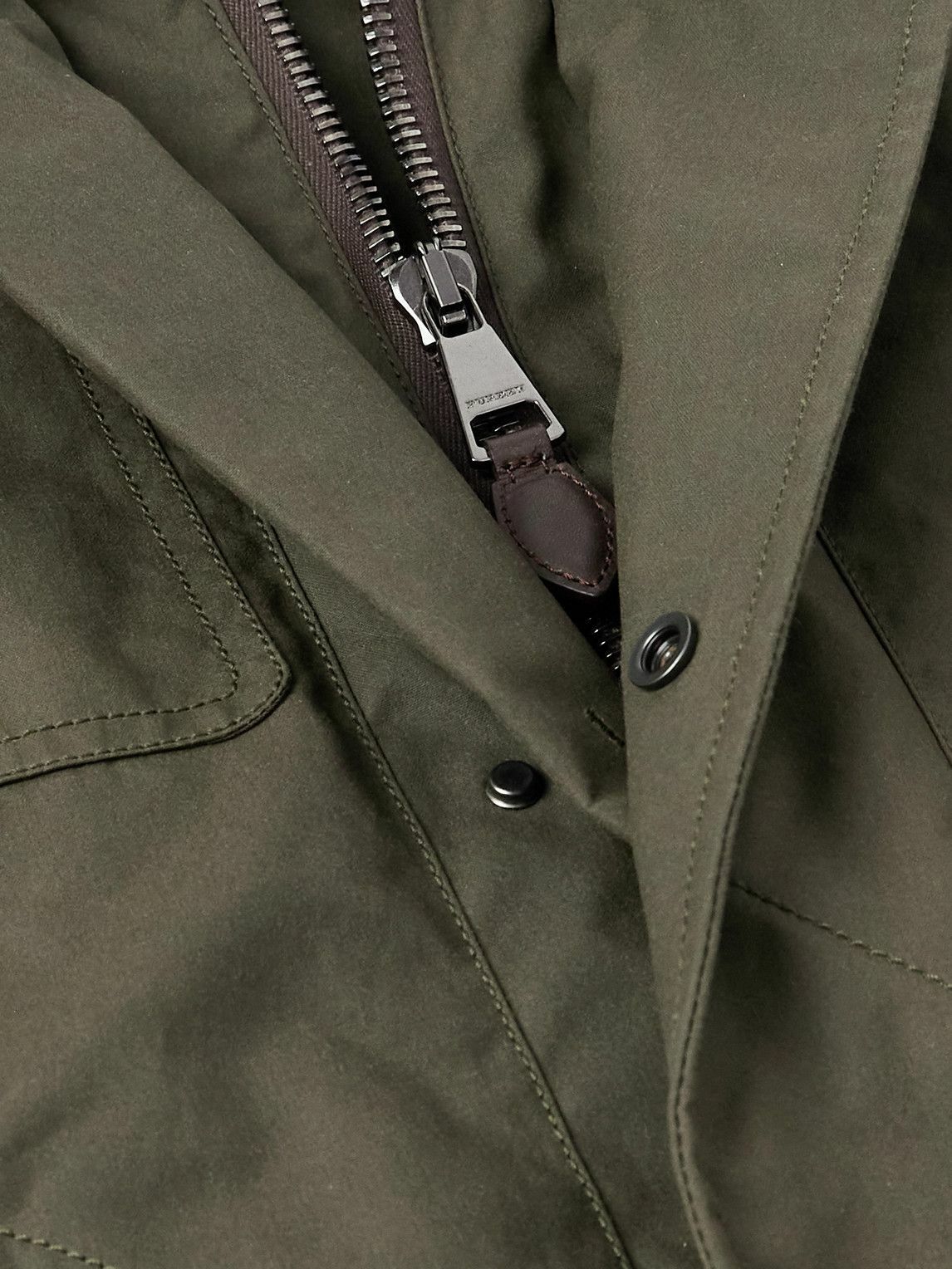 Purdey - Pembroke Corduory-Trimmed Cotton-Canvas Coat - Green