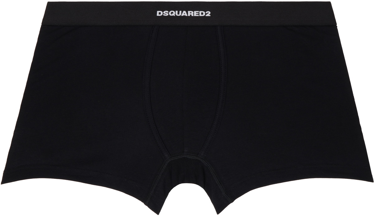 Dsquared2 Two-Pack Black & White Stretch Cotton Boxer Briefs