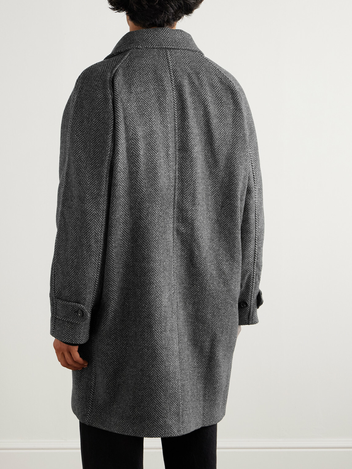 Corridor - Herringbone Wool Coat - Gray