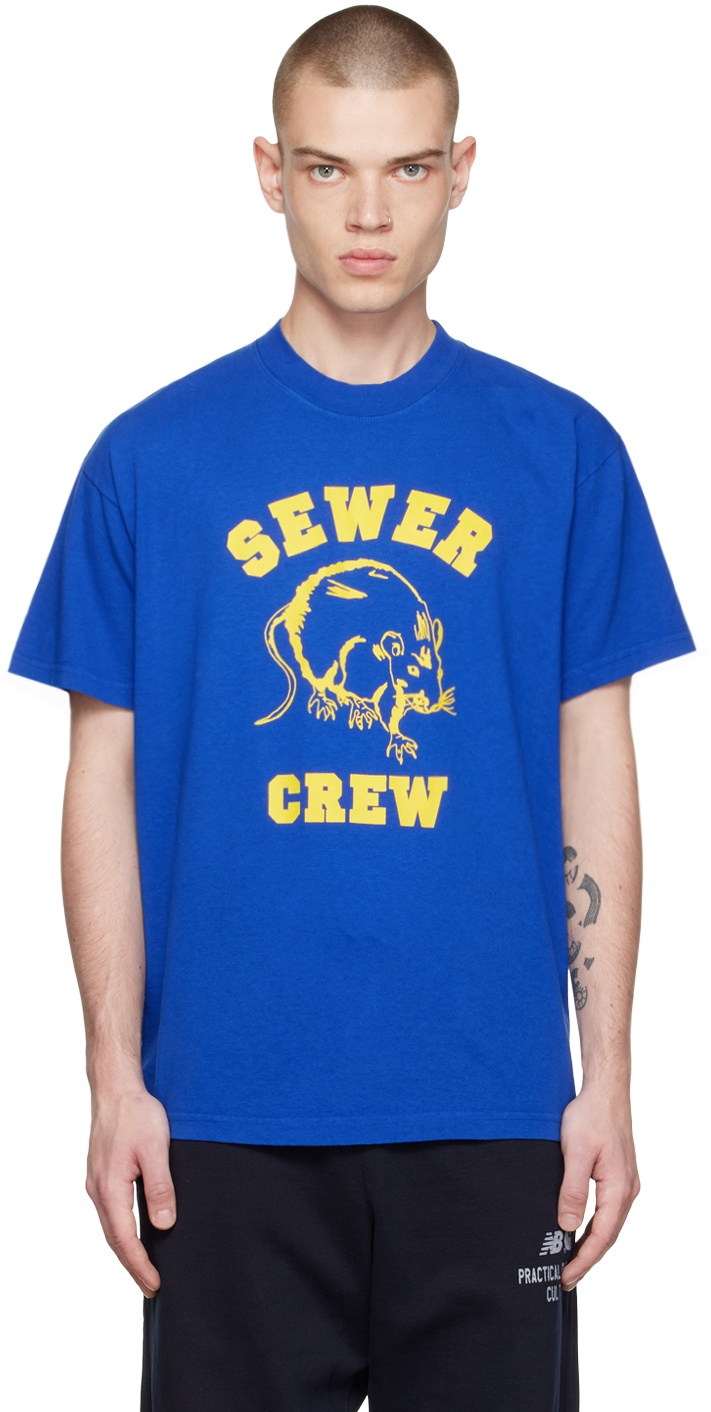 Stray Rats Blue Sewer Crew T-Shirt