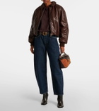Agolde x Shoreditch Ski Club Tate faux leather bomber jacket