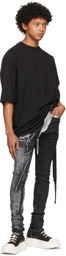 Rick Owens Drkshdw Black Denim Collage Tyrone Jeans