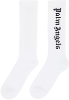 Palm Angels White Logo Socks