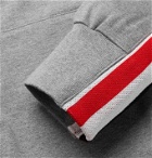 Thom Browne - Striped Cotton-Jersey Hoodie - Gray