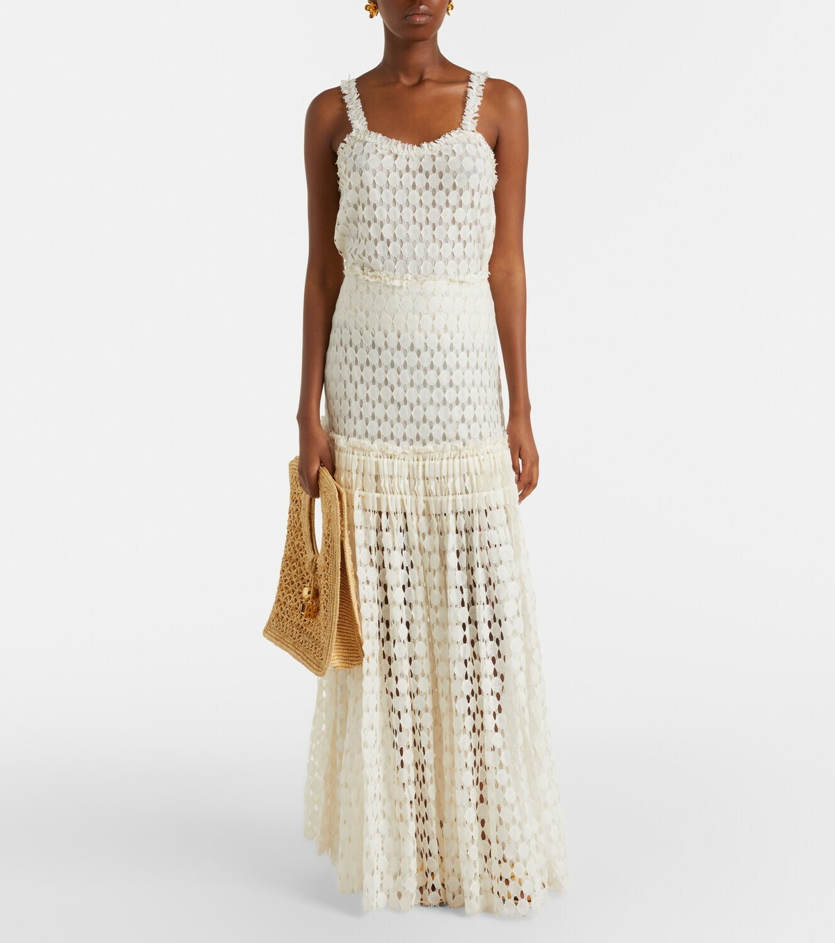 Ulla Johnson Aris cotton-blend lace maxi skirt