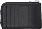 Maison Kitsuné Black Long Zipped Card Holder
