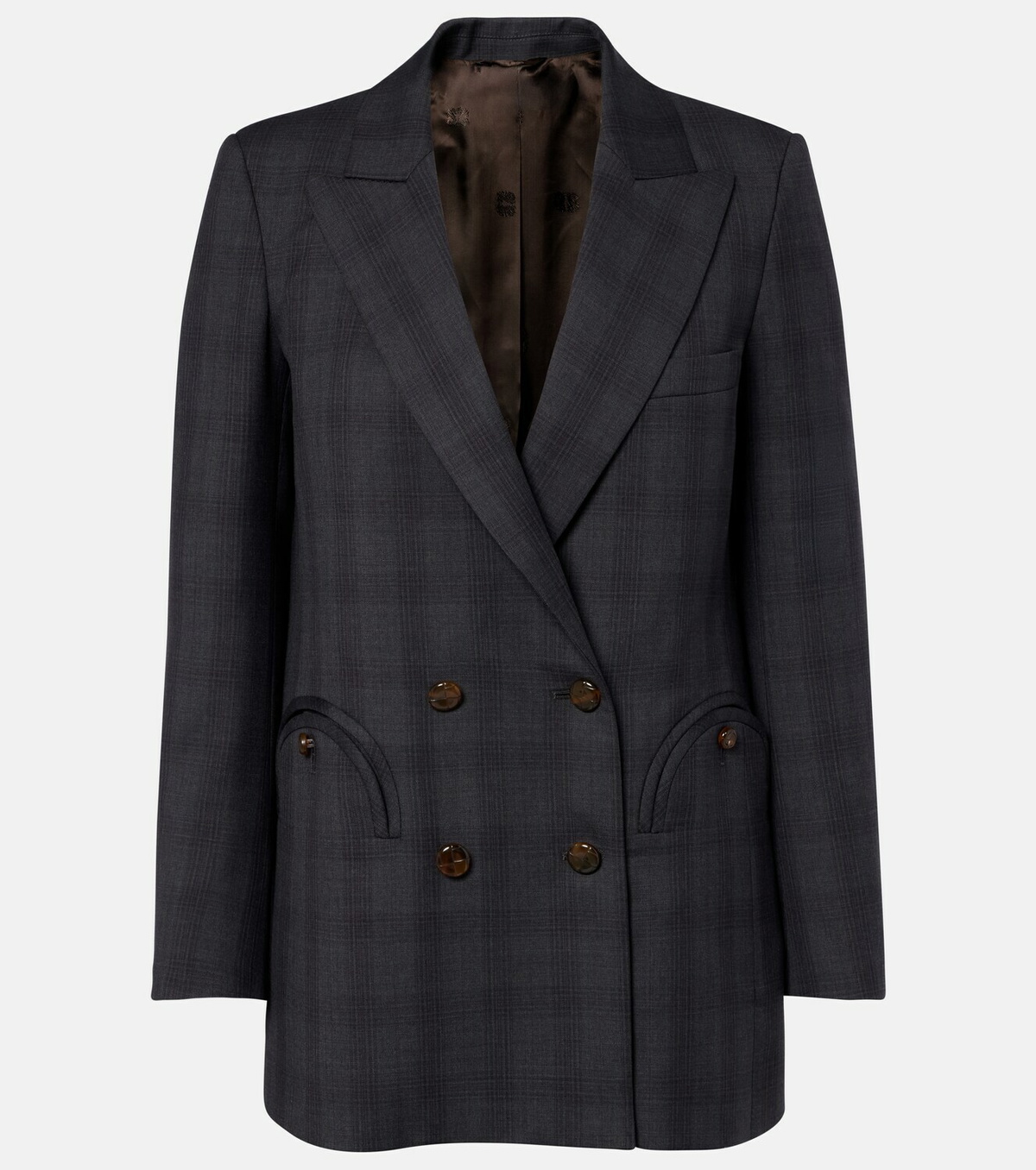 Blazé Milano Everyday checked virgin wool blazer