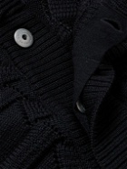 S.N.S Herning - Epigon-II Cable-Knit Wool Cardigan - Blue