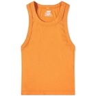 Mayde Women's Cropped Ribbed Tank Vest in Terracotta