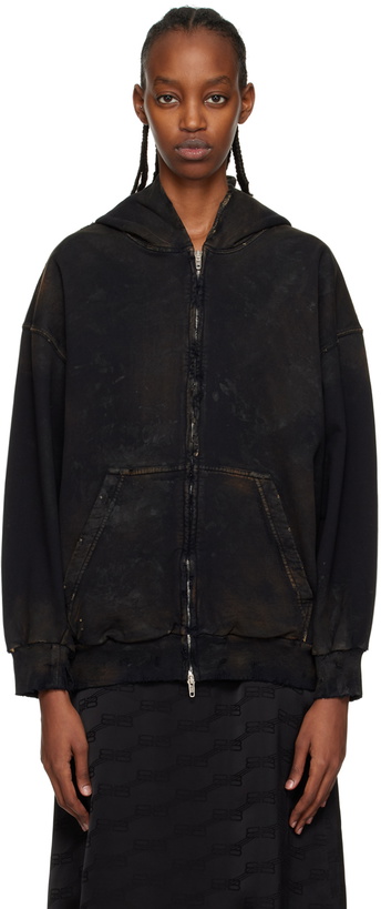 Photo: Balenciaga Black Distressed Hoodie