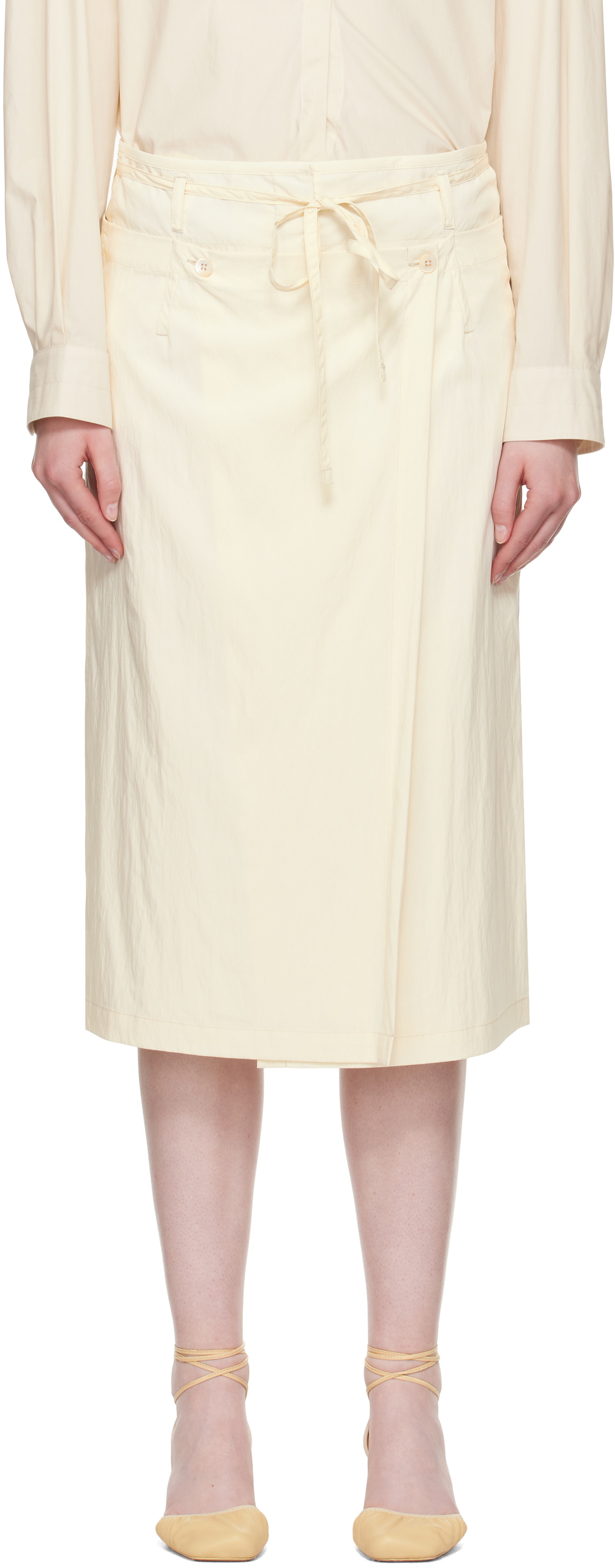 スカート Lemaire Midi skirt LEMAIRE Off-White Apron Midi Skirt Lemaire