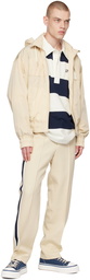 AMI Alexandre Mattiussi Beige Striped Trousers