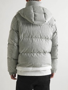 Moncler - Tarentaise Quilted Virgin Wool-Flannel Hooded Down Jacket - Gray