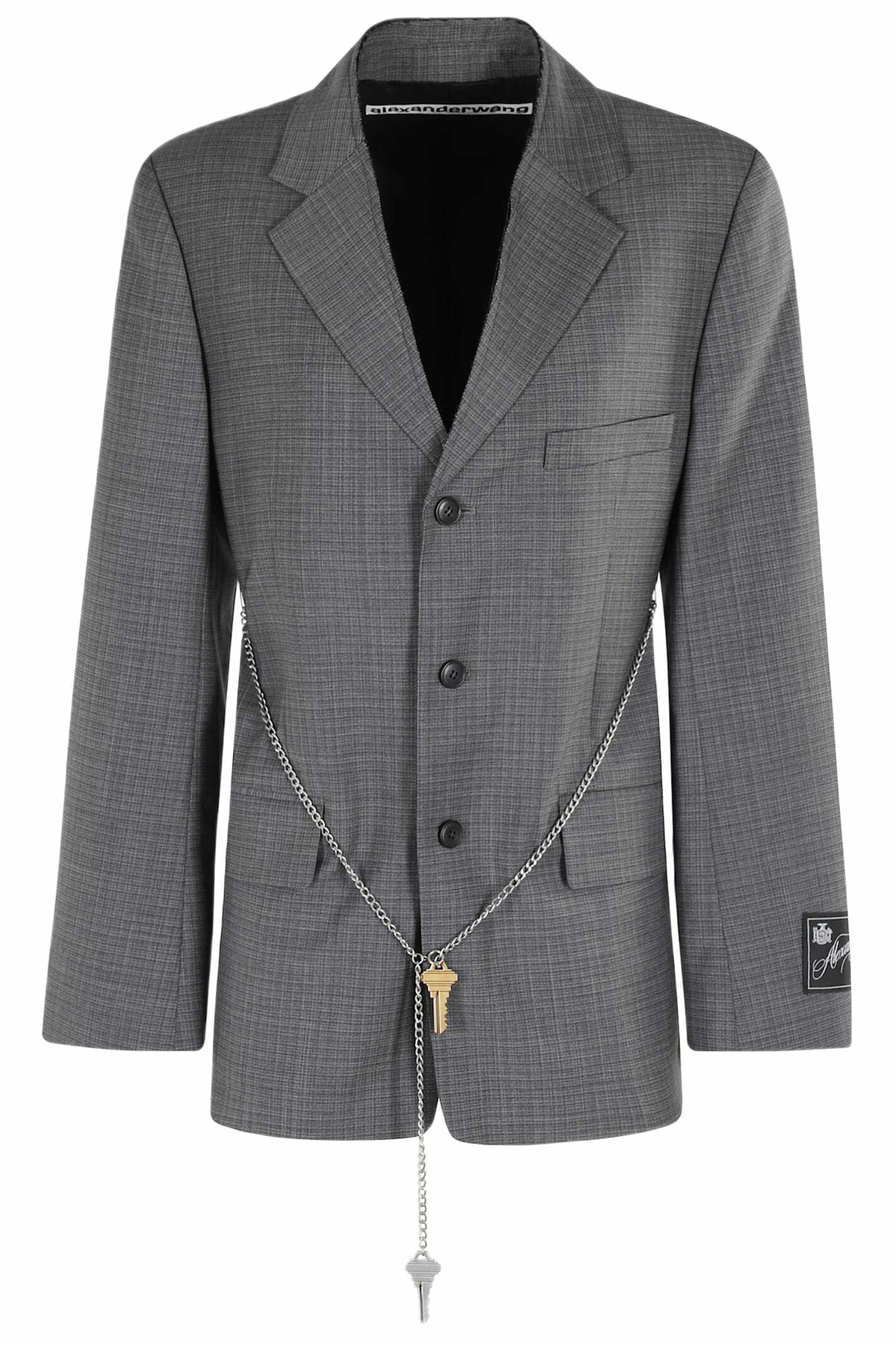 Alexander Wang Gray Pre-Styled Cropped Blazer Alexander Wang Alexander Wang Gray Pre-Styled Cropped Blazer Alexander Wang