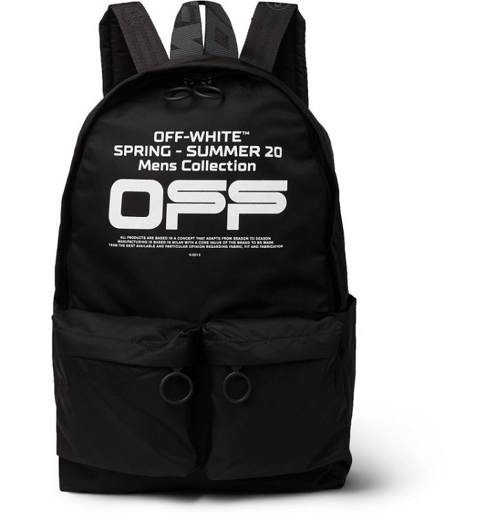 Photo: Off-White - Logo-Print Shell Backpack - Black