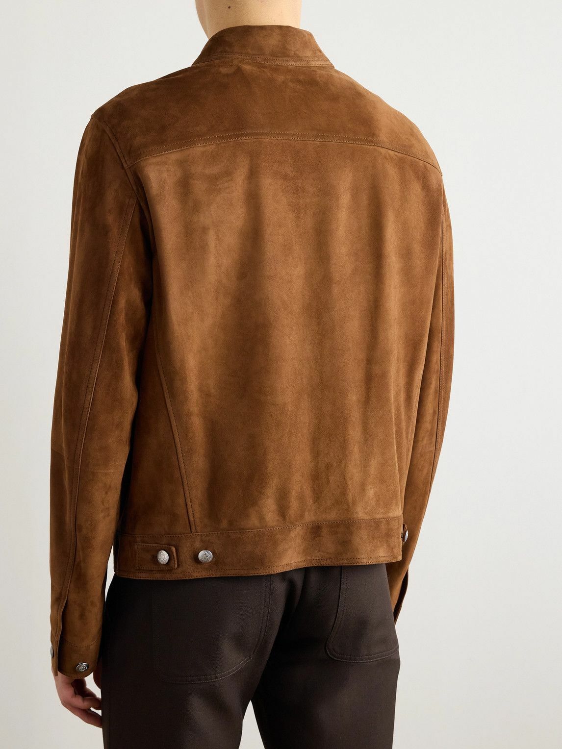 Ralph Lauren Purple label - Suede Trucker Jacket - Brown
