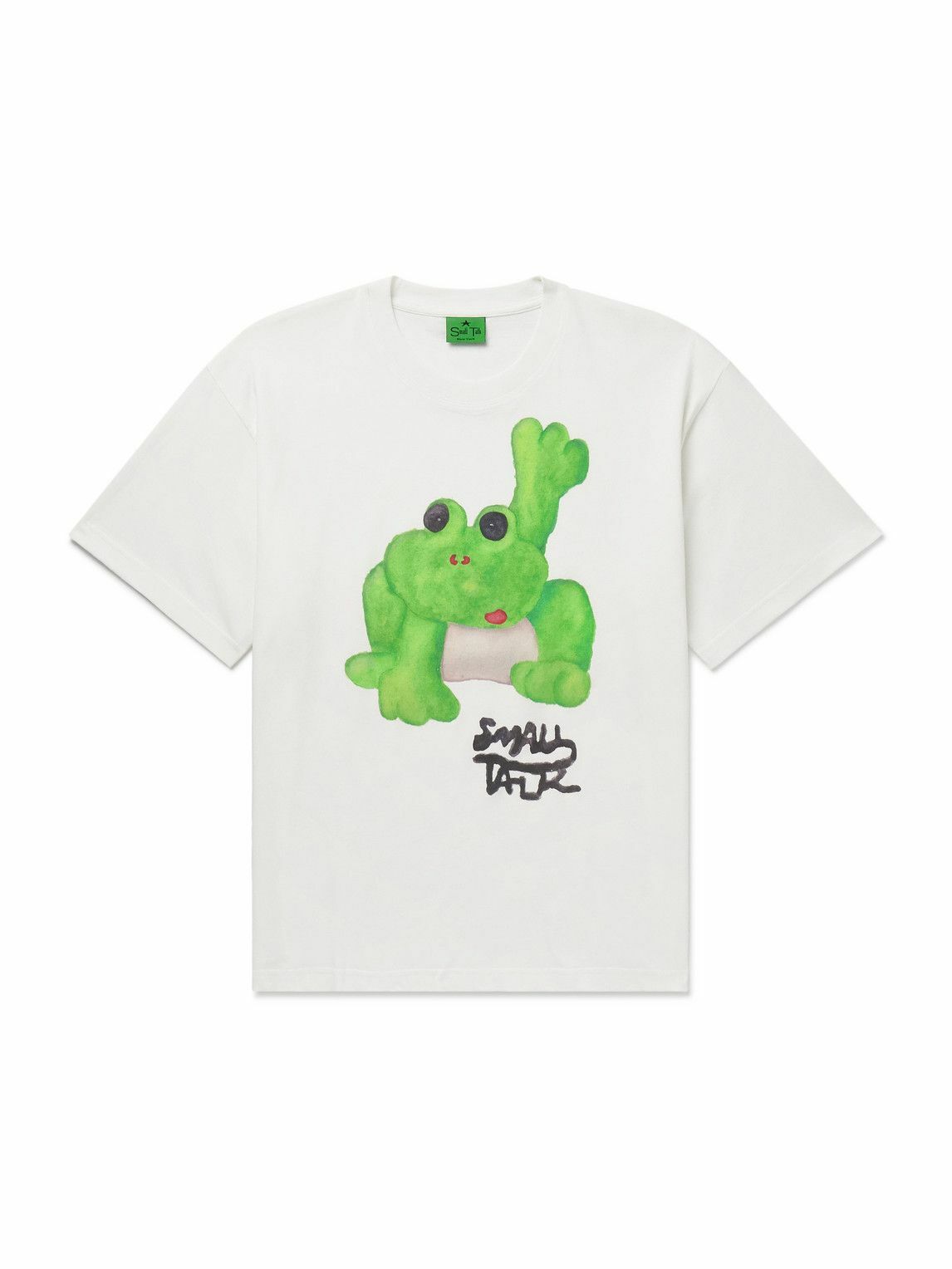 Small Talk - Logo-Print Cotton-Blend Jersey T-Shirt - White