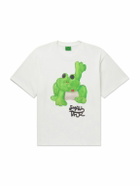 Small Talk - Logo-Print Cotton-Blend Jersey T-Shirt - White