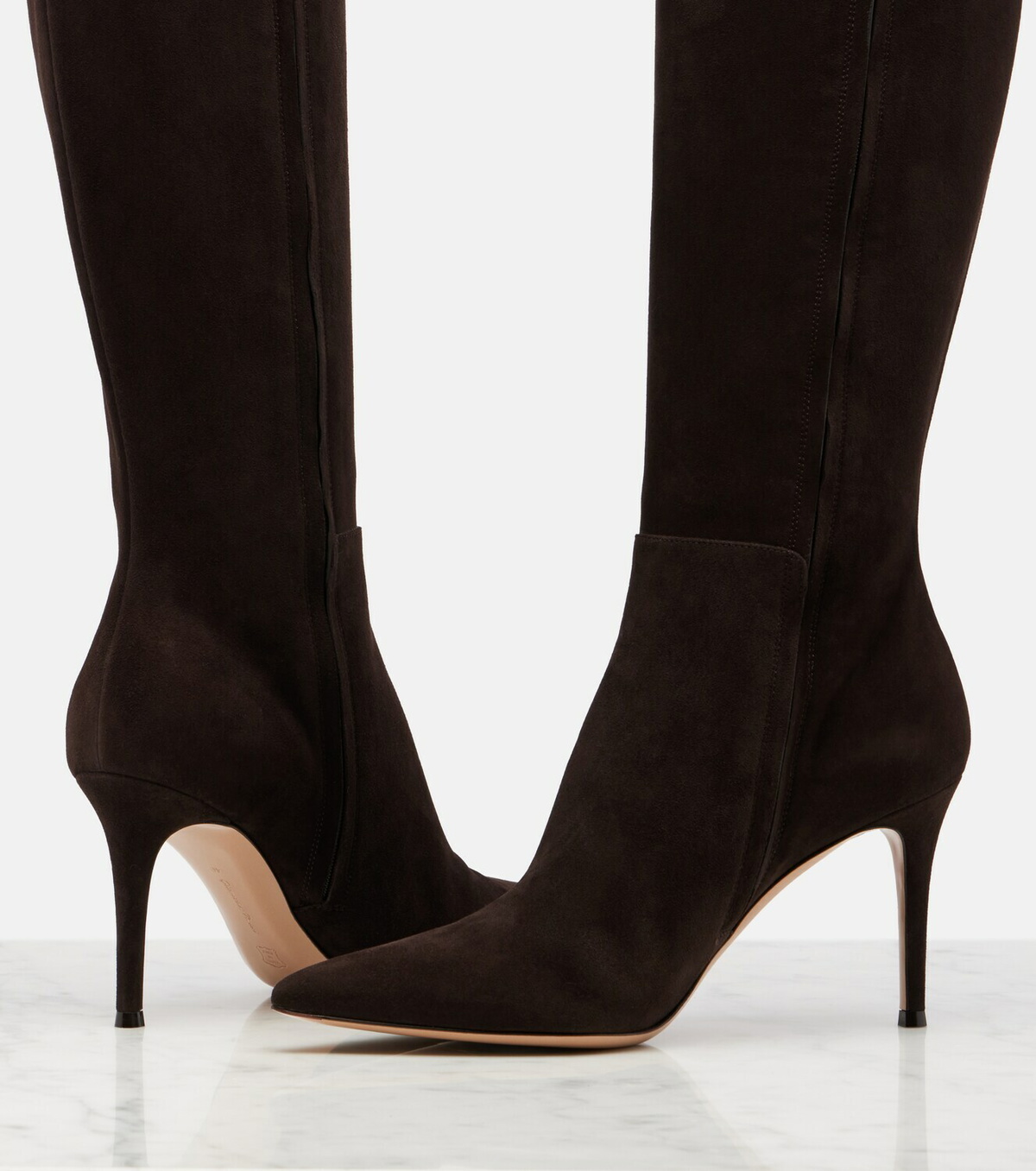 Gianvito Rossi Suede knee-high boots