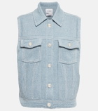 Barrie Cashmere and cotton sleeveless jacket