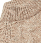 Séfr - Abi Cable-Knit Mélange Baby Alpaca-Blend Sweater - Neutrals