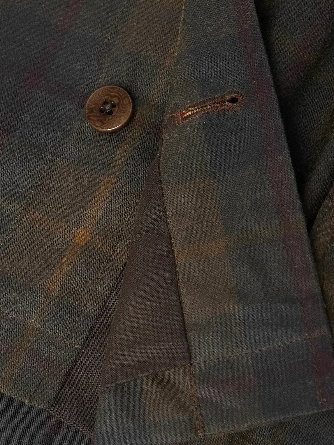 De Bonne Facture - Forest Checked Waxed Cotton-Canvas Jacket - Brown
