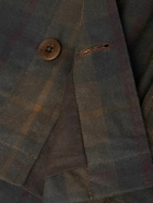 De Bonne Facture - Forest Checked Waxed Cotton-Canvas Jacket - Brown