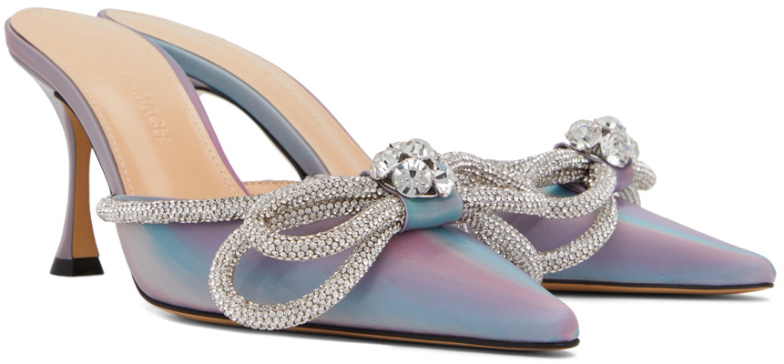 VLogo Bow Mules Women Silk Pink
