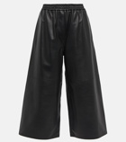Loewe - Leather cropped pants