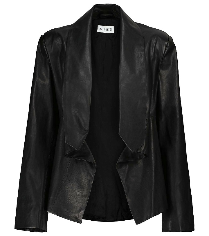 Photo: Maticevski Cropped leather blazer