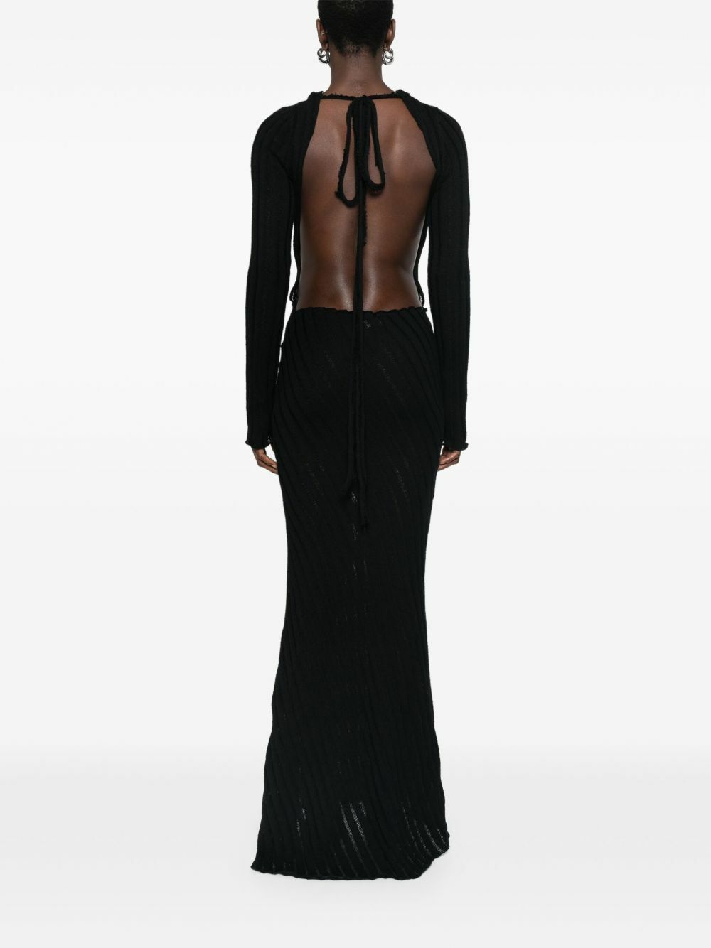 Jade Cropper Open-Back Knitted Maxi Dress