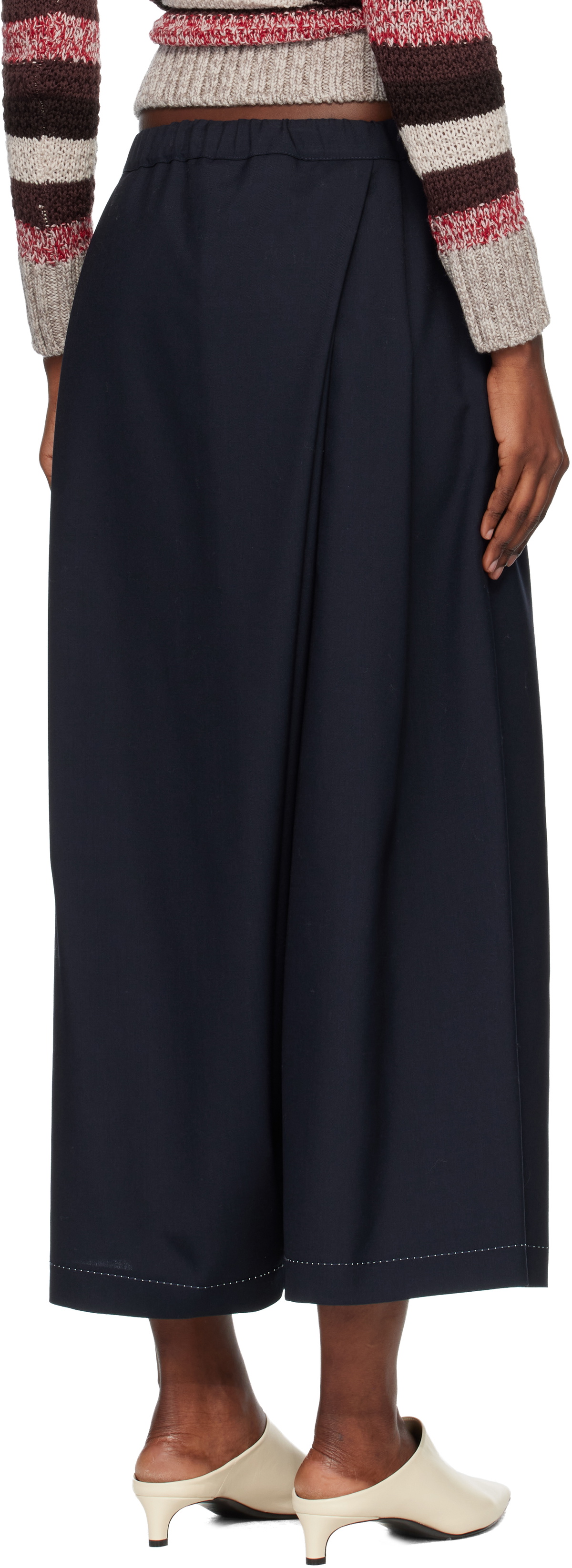 Marni Black Batavia Wool Low-Crotch Trousers