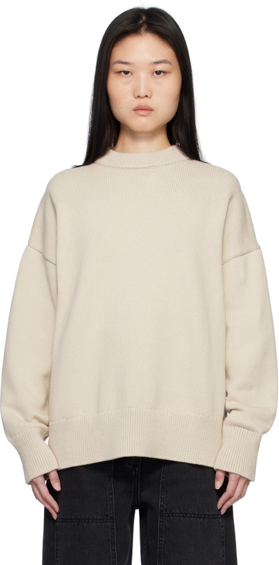 Photo: CO Beige Boyfriend Crew Sweater