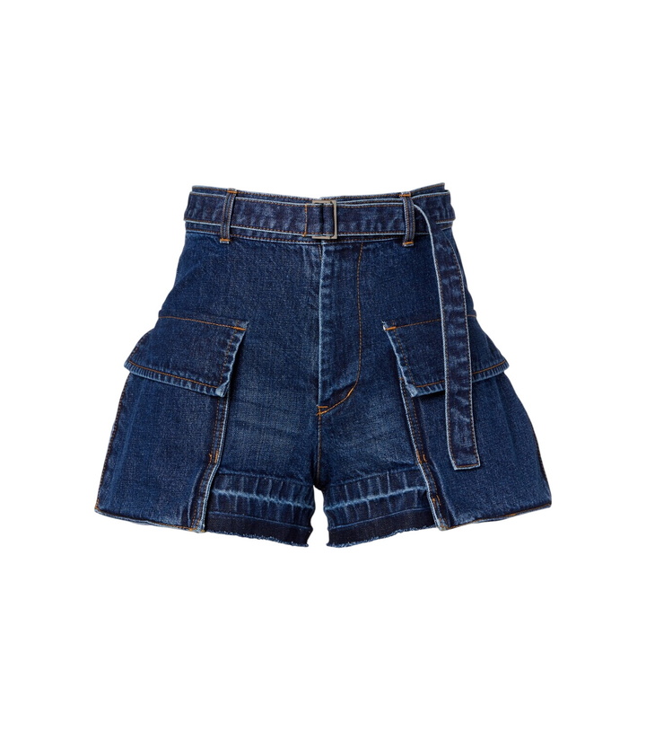 Photo: Sacai Belted denim shorts