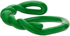 Bottega Veneta Green Twist Cuff Bracelet