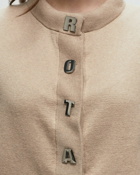 Rotate Birger Christensen Firm Knit Cardigan Beige - Womens - Zippers & Cardigans