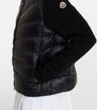 Moncler Tricot down-paneled virgin wool cardigan