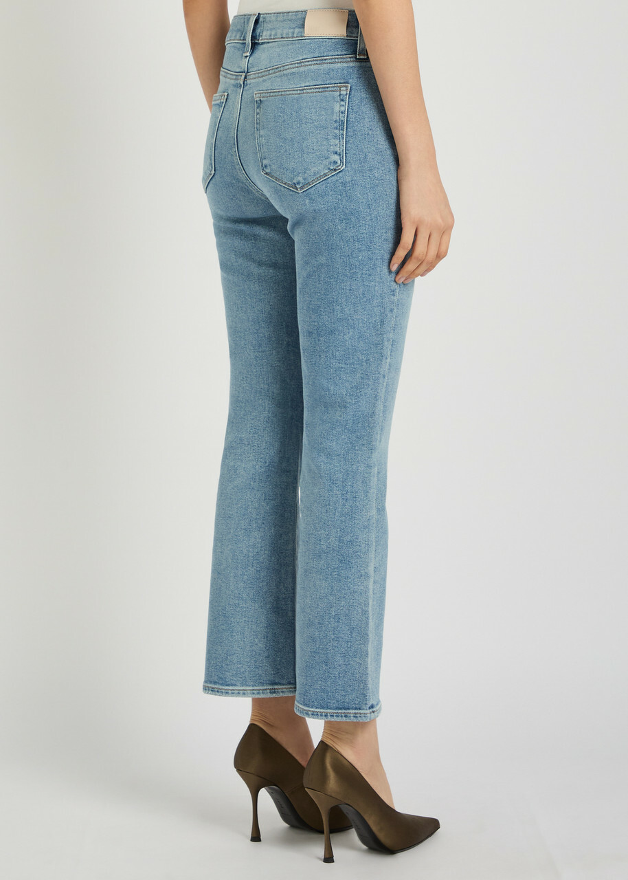 Paige Mason Cropped Boot-leg Jeans Light Blue