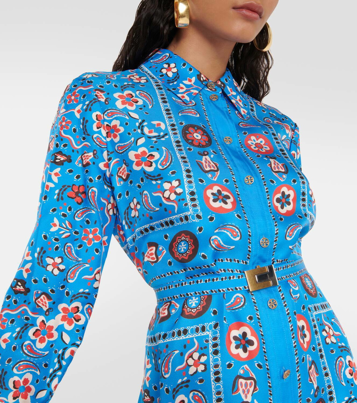 ワンピース TORY BURCH PRINTED MIDI DRESS Tory Burch Printed silk midi dress Tory Burch