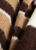 Stine Goya Striped Brushed-knit Jumper Brown