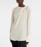 Victoria Beckham Scarf-detail silk blouse