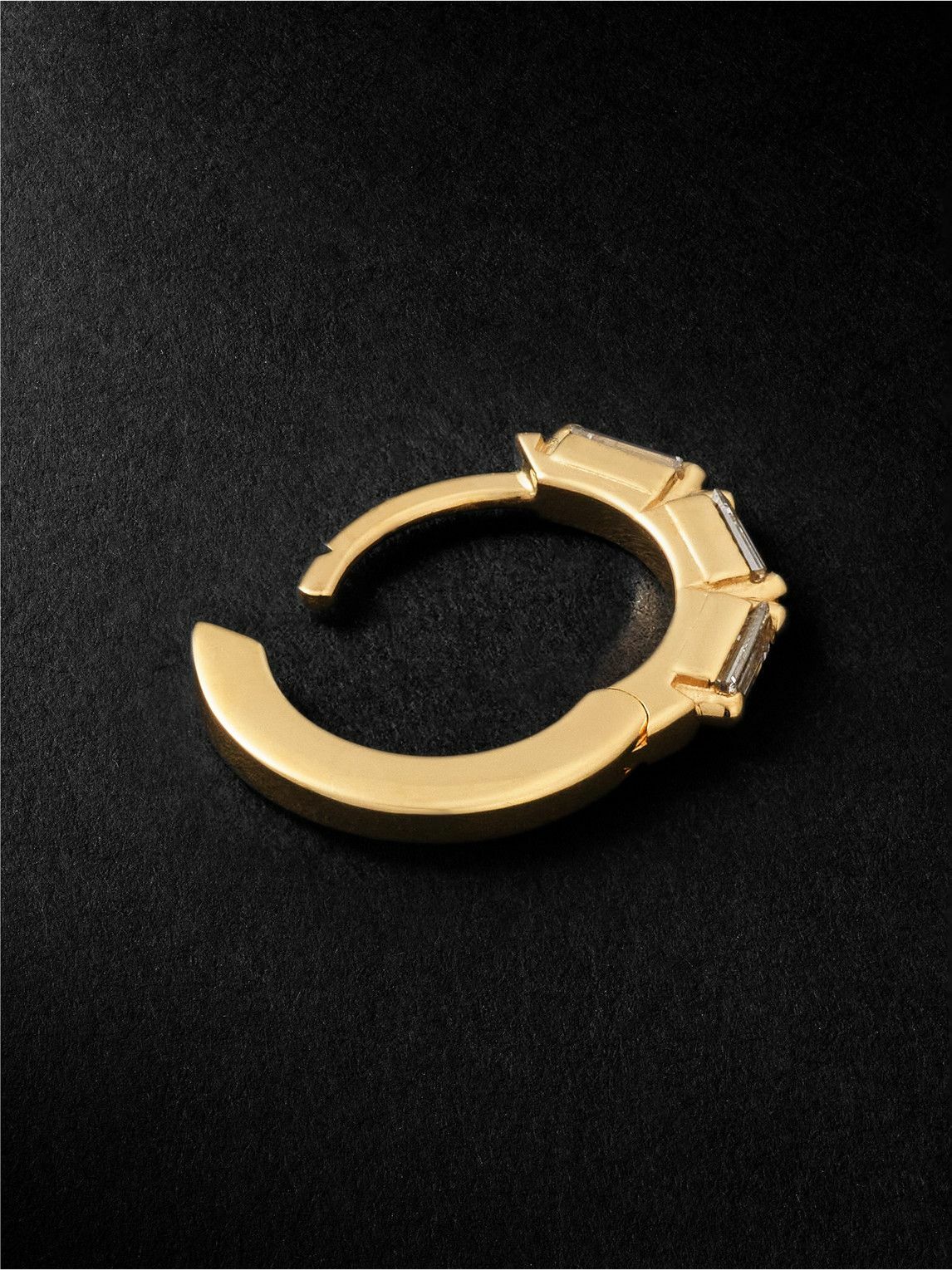 Suzanne Kalan - 18-Karat Gold Diamond Single Hoop Earring