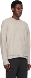 Izzue Taupe Layered Sweater
