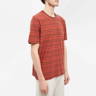 Folk Men's Hazy Stripe T-Shirt in Pepper