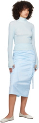 Kijun Blue Drawing Cargo Midi Skirt